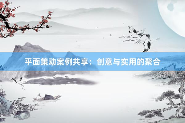 平面策动案例共享：创意与实用的聚合